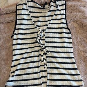 H&M Black and White Striped Tank Top